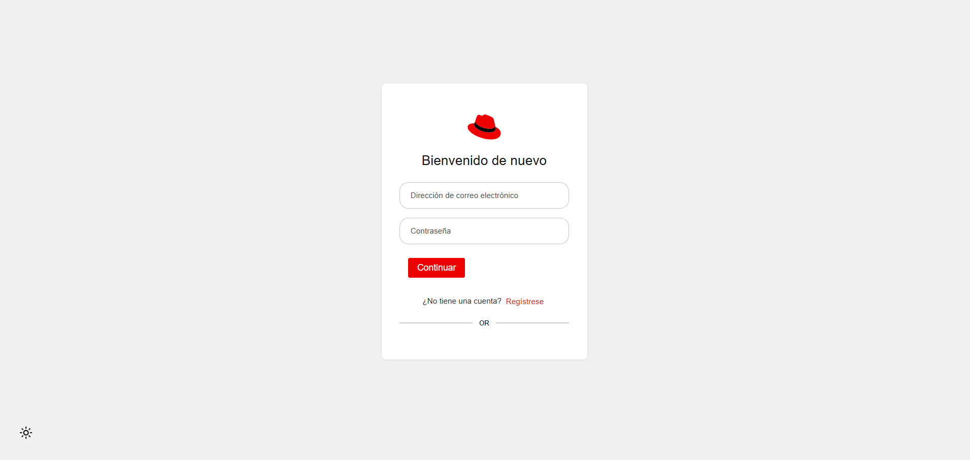 Red Hat Chat login screen