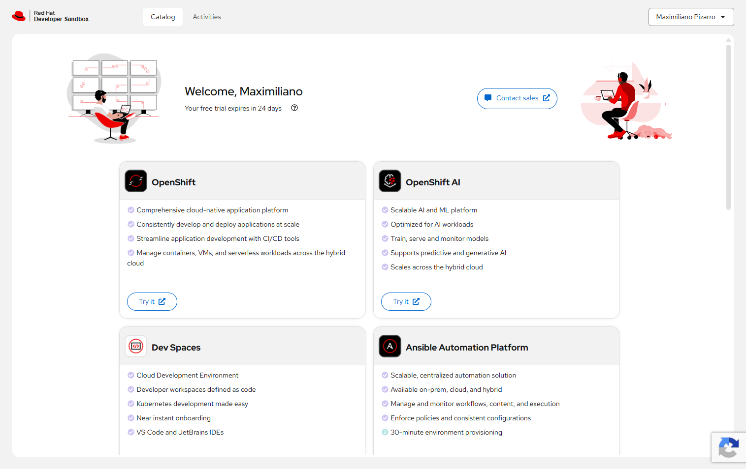 Red Hat Developer Sandbox