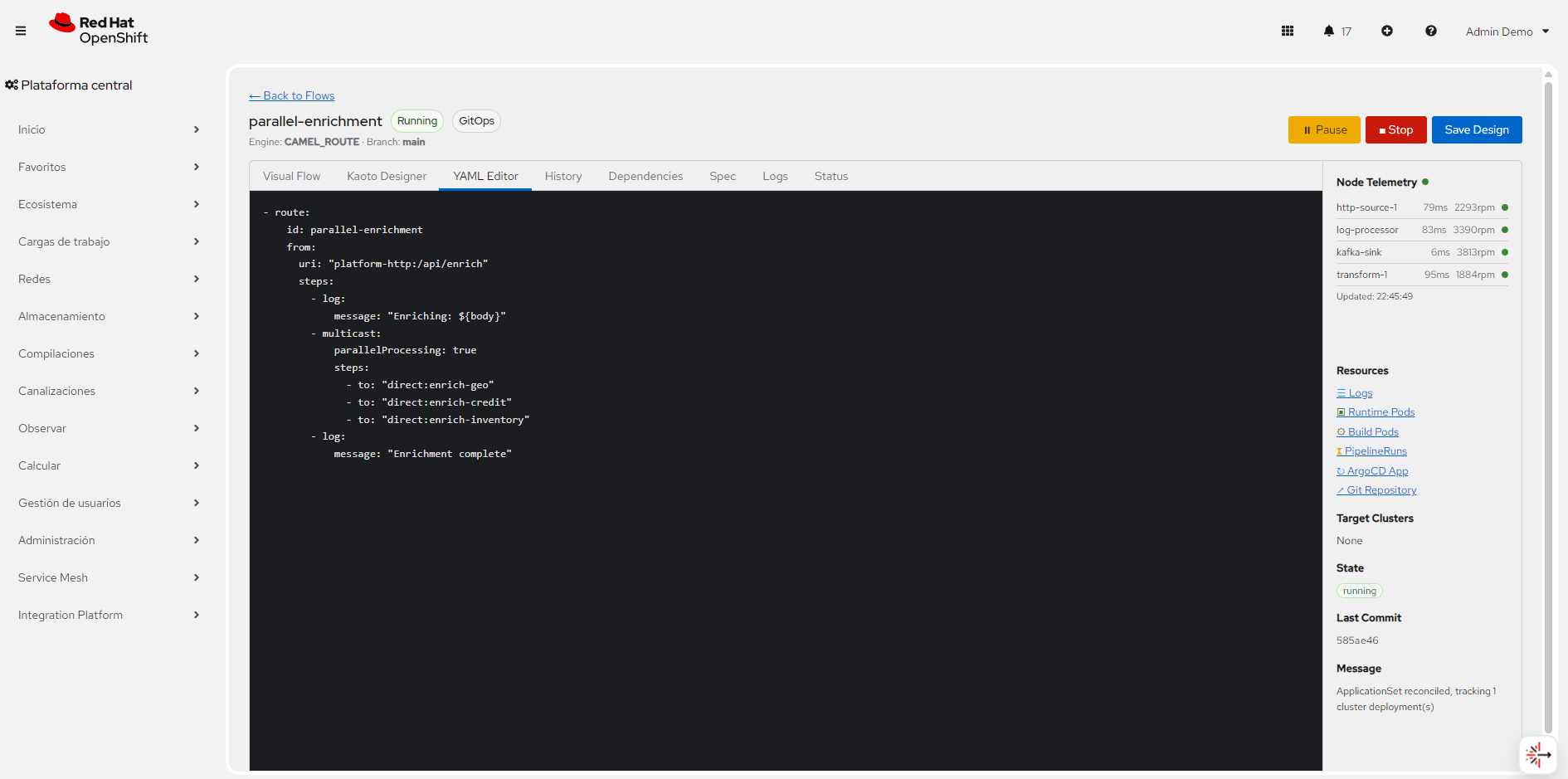 YAML editor for kaotoDesign with Git sync