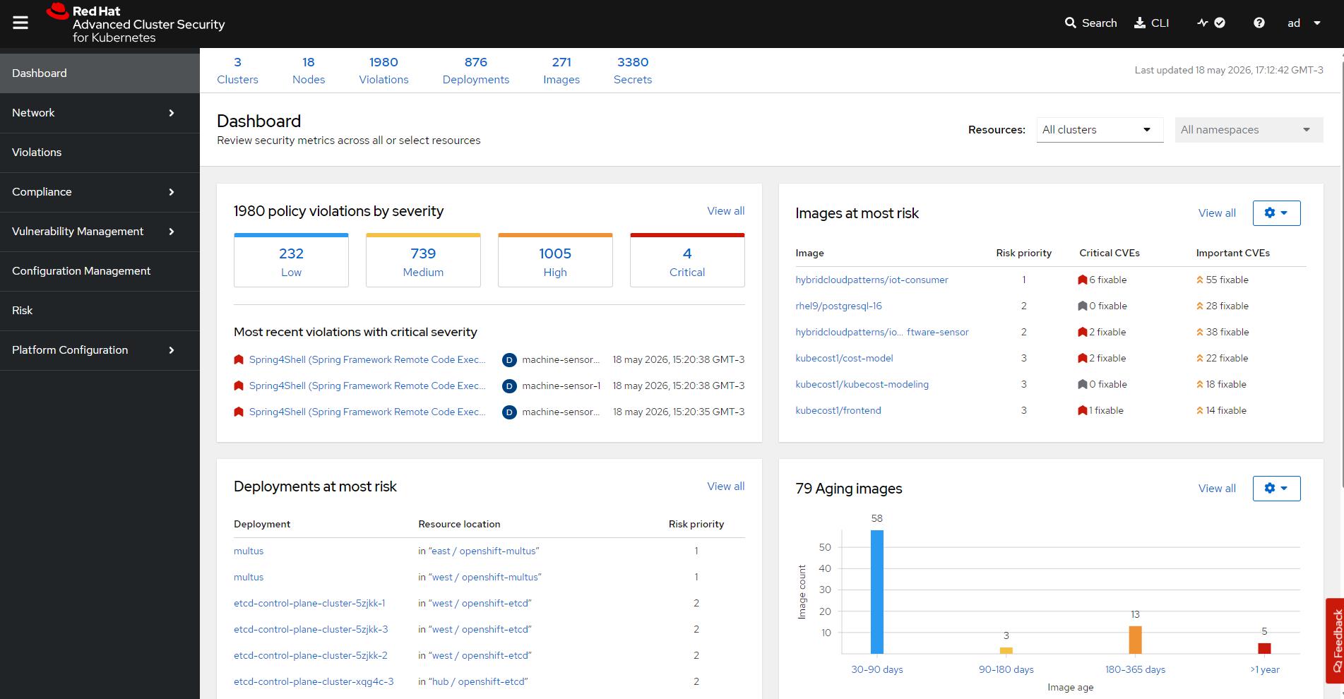 ACS Central – Console view