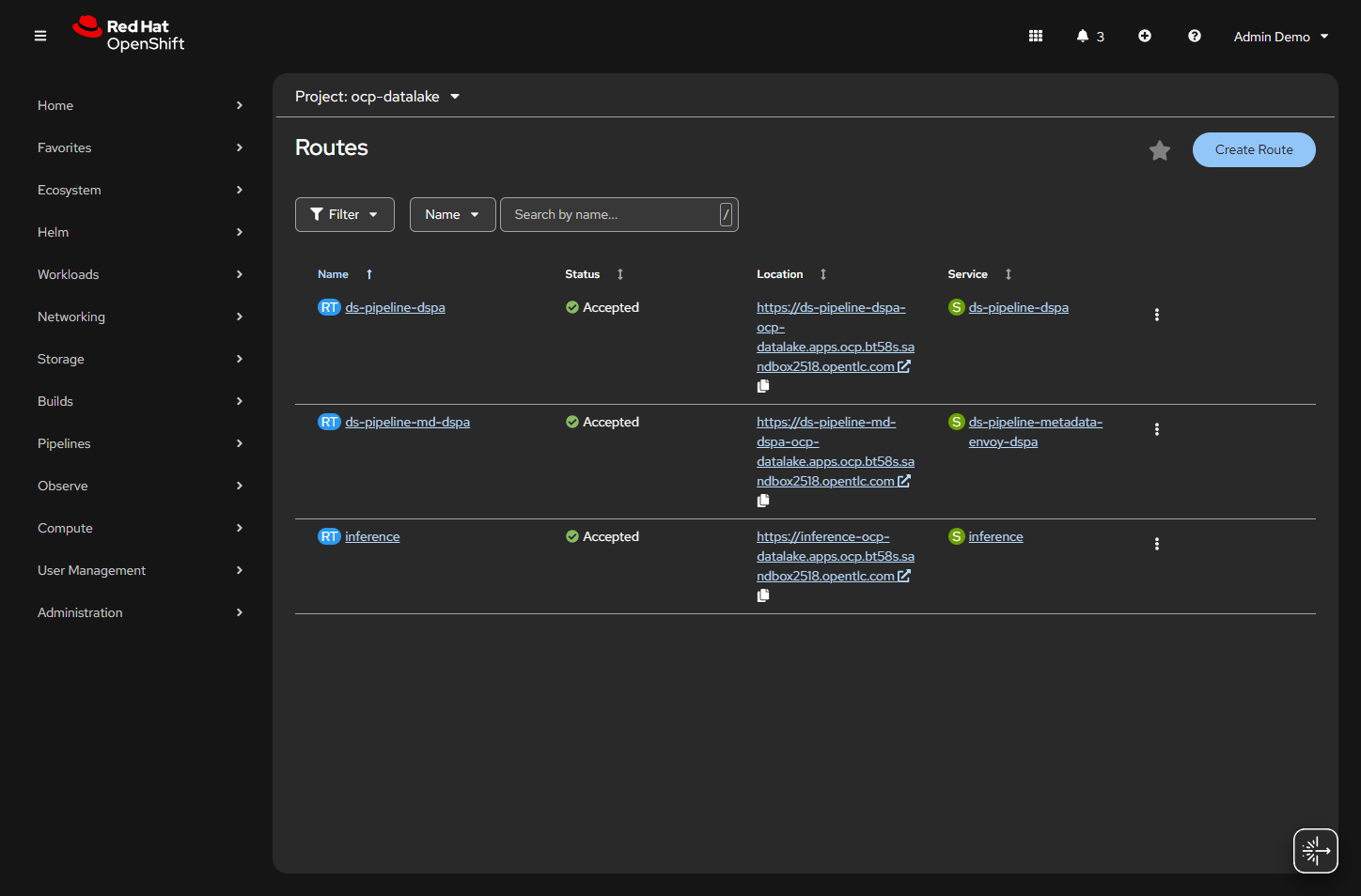 Routes for inference and Data Science Pipelines Accepted