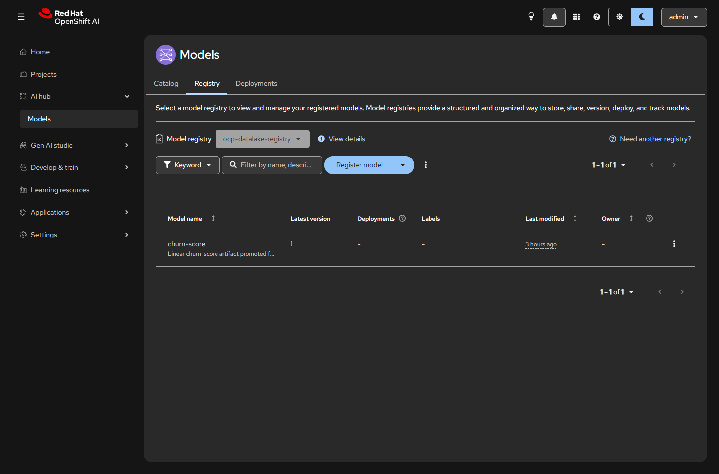churn-score in ocp-datalake-registry