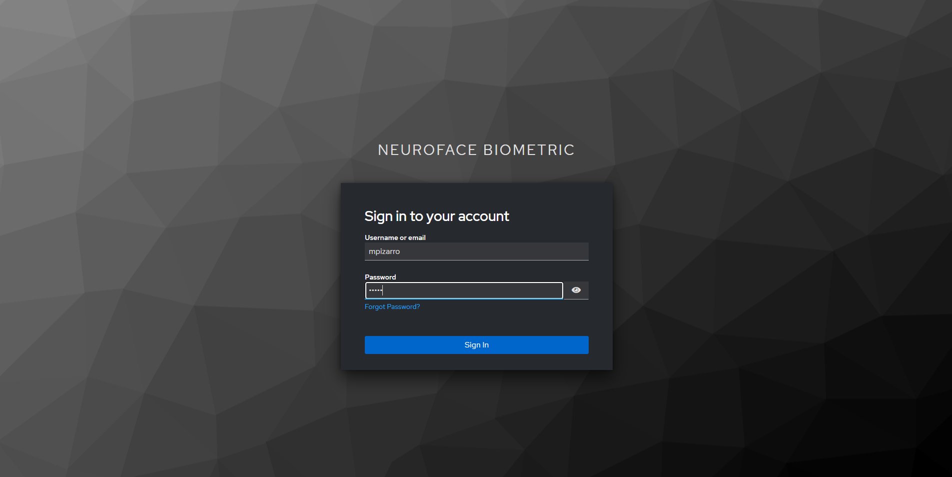 NeuroFace Biometric Enrollment