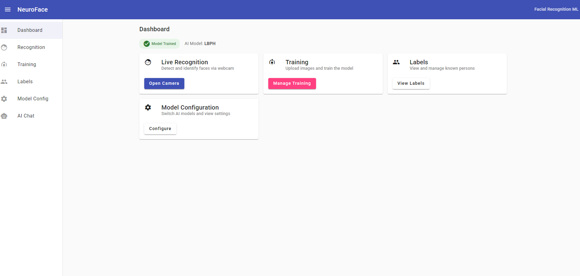 NeuroFace Application