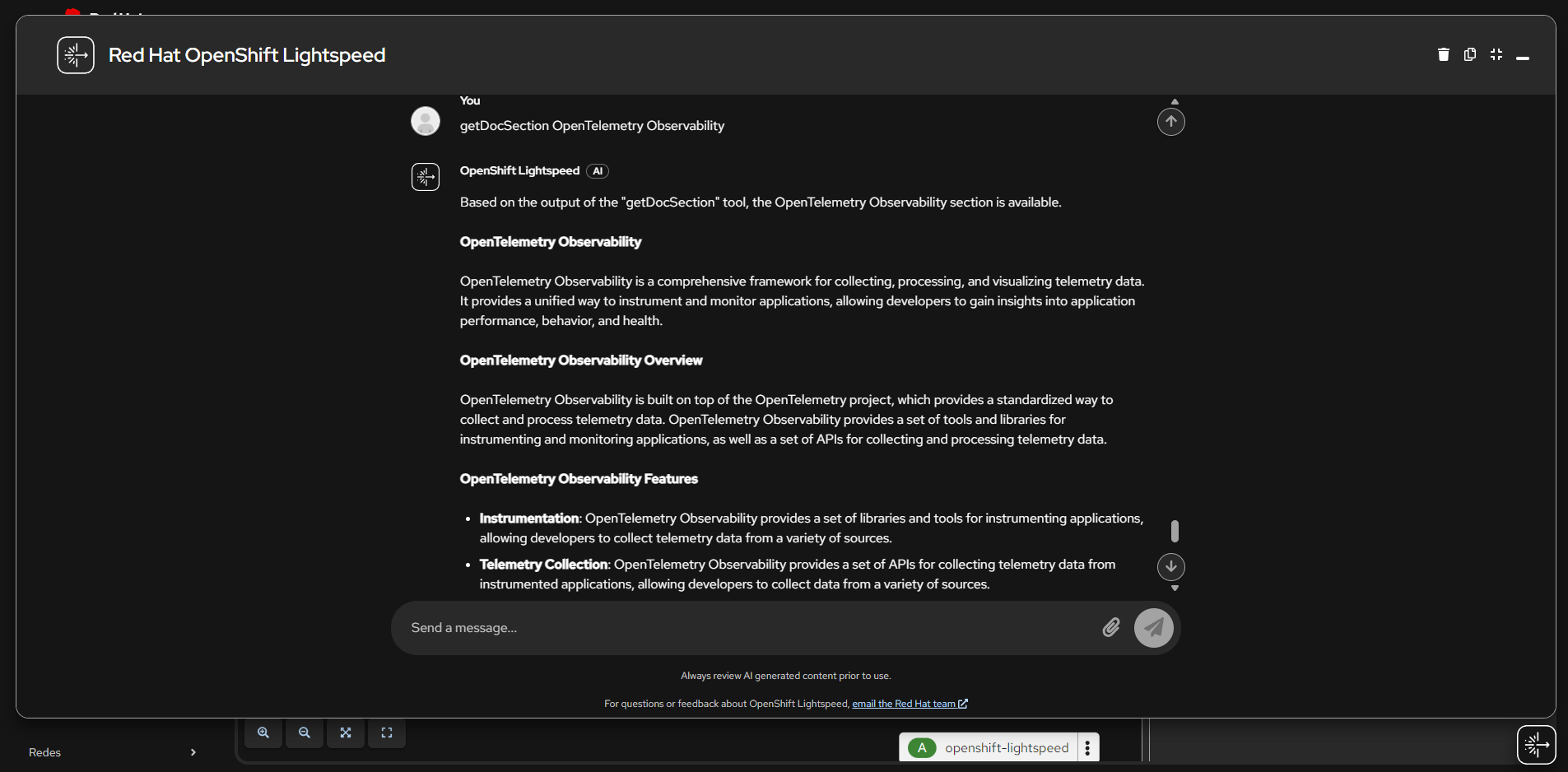 getDocSection - OpenTelemetry Observability