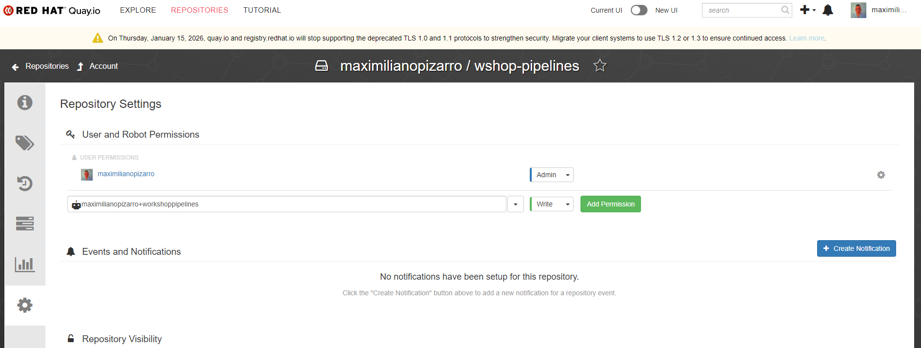 Grant Robot Account Permissions